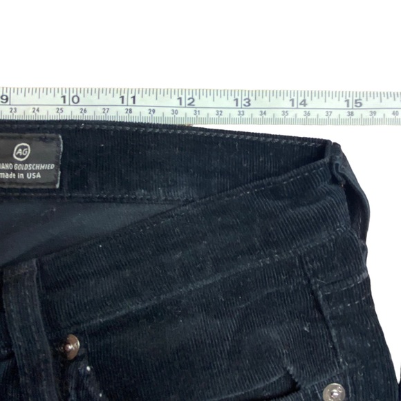 AG Adriano Goldschmied the Stilt Cigarette Leg in Black  Charcoal Corduroy 27 - Picture 5 of 10